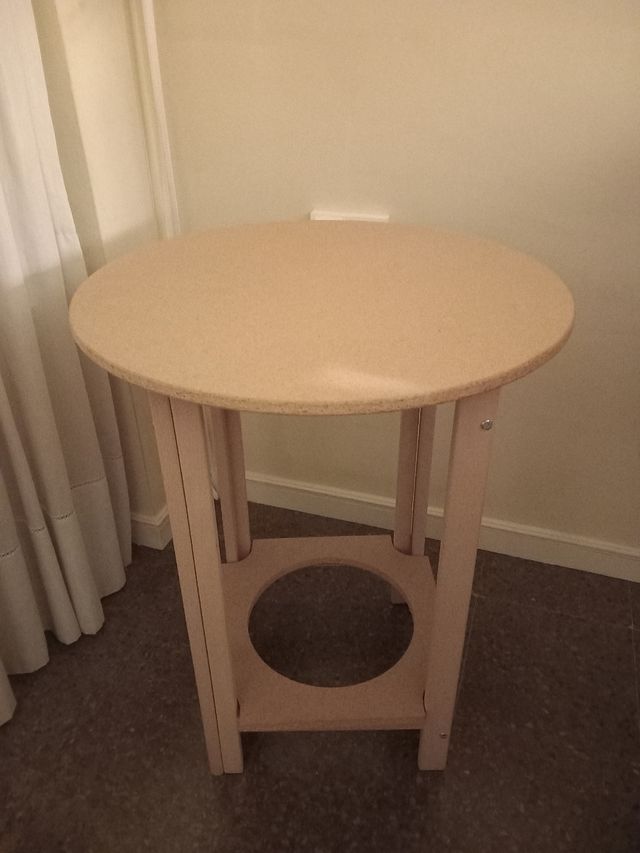 Mesa redonda madera - beige