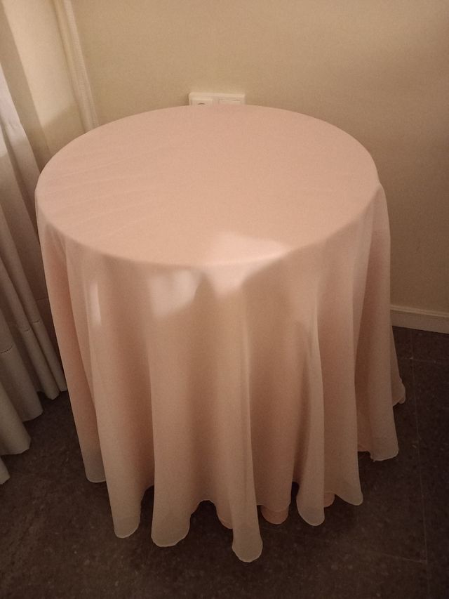 Mesa redonda madera - beige