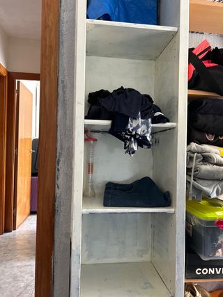 Estantería madera blanco-gris