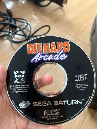 Sega Saturn consola negra