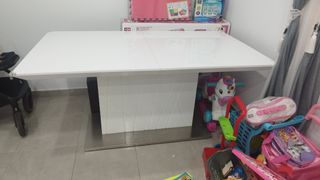 Mesa extensible blanca Muebles Rey