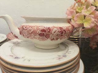 Plato ovalado inglés, porcelana