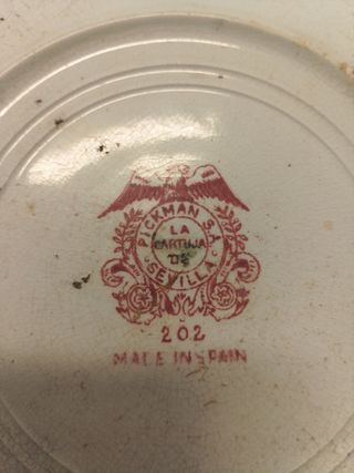 Plato ovalado inglés, porcelana