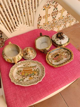 Juego de 2 piezas cerámica vintage