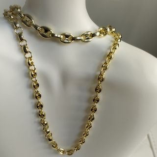 Conjunto  grano de cafe en oro laminado 14k 