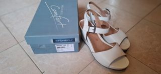 Zeppa bianca donna 41