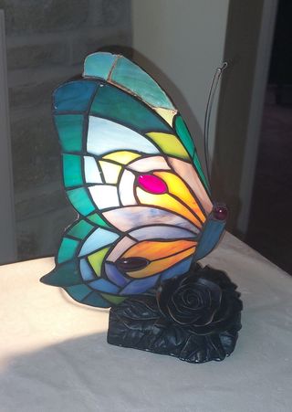 Lampada Stile Tiffany farfalla multicolor