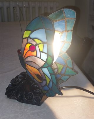 Lampada Stile Tiffany farfalla multicolor