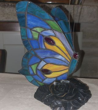 Lampada Stile Tiffany farfalla multicolor