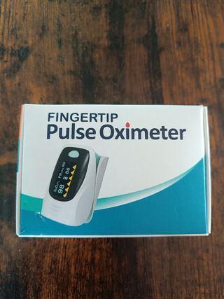Pulsioxímetro de dedo. Medidor oxígeno en sangre.