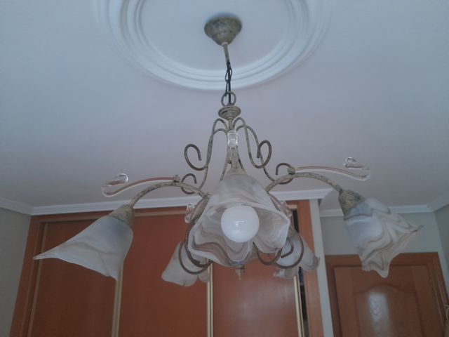 Lámpara techo + 2 lámparas de mesa- beige