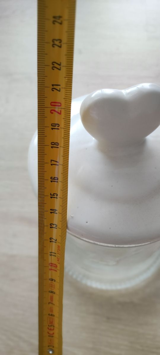 Bote cristal con tapa cerámica