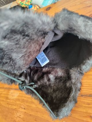 Gorro Ushanka negro - Forro sintético