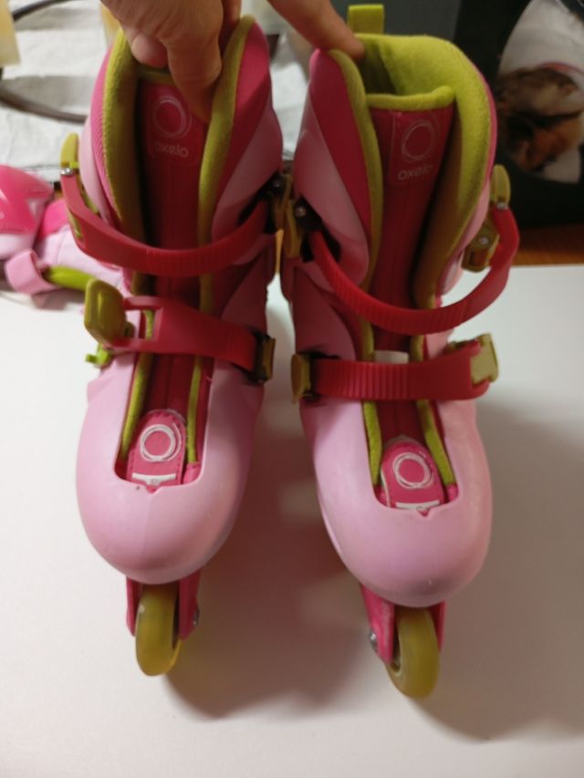 PATINES OXELO ROSA T.32-34 + BOLSA TRANSPORTE