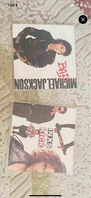 Vinilos: Michael jackson bad, INXS. 