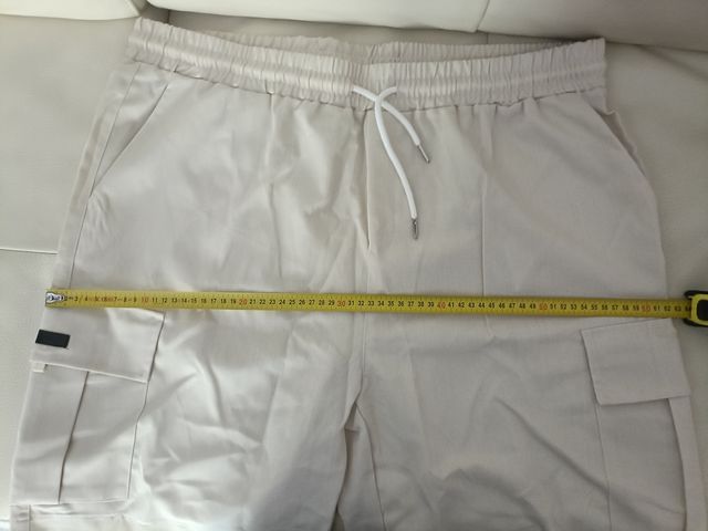 Shorts Uomo Cotone Bianchi, veste grande