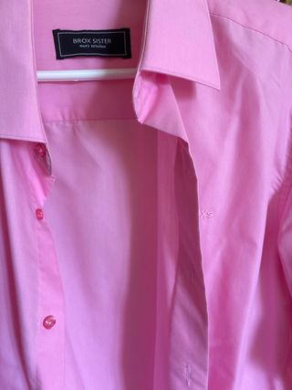 Camisa Brooksfield rosa hombre