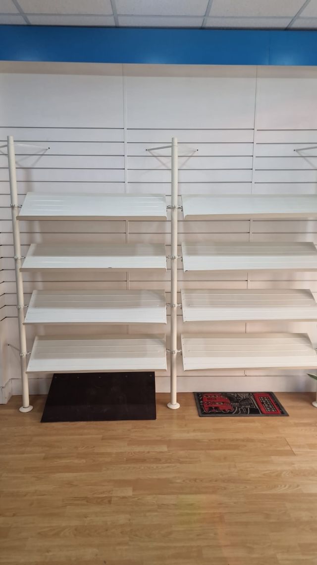 2 Estanterías metálicas blancas