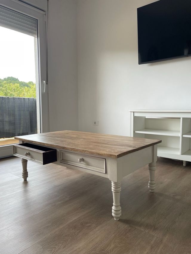 Mesa café madera - salón/comedor de color blanco