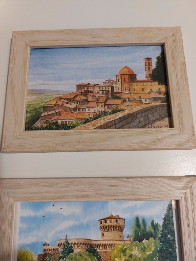Quadri Volterra: 2 acquerelli