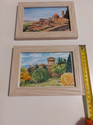Quadri Volterra: 2 acquerelli