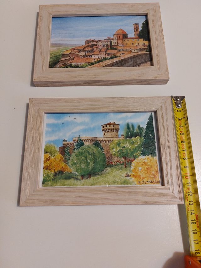 Quadri Volterra: 2 acquerelli