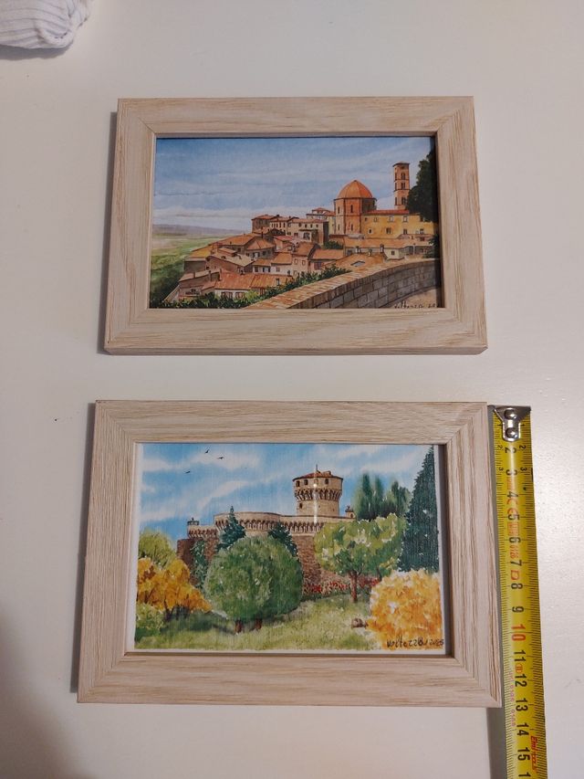 Quadri Volterra: 2 acquerelli