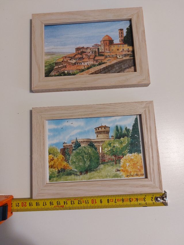 Quadri Volterra: 2 acquerelli