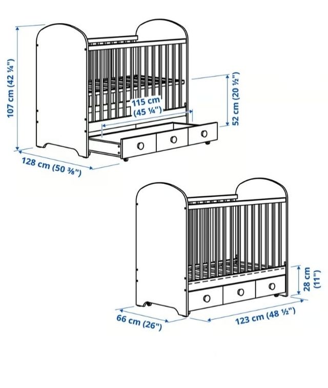 Cuna con cajones de IKEA