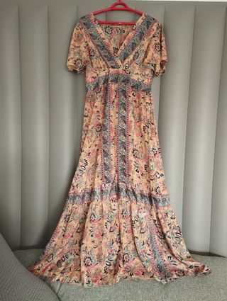 Vestido largo boho chic multicolor