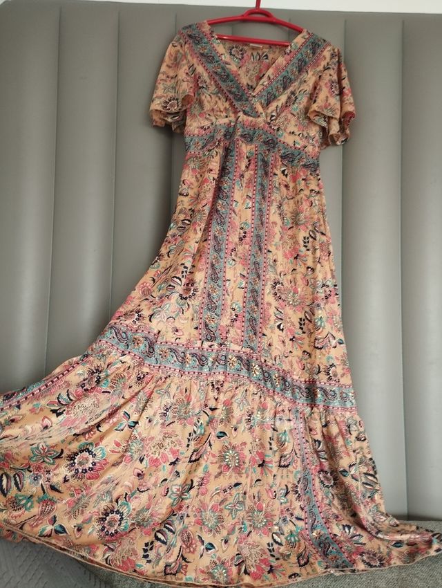 Vestido largo boho chic multicolor