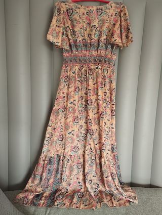 Vestido largo boho chic multicolor