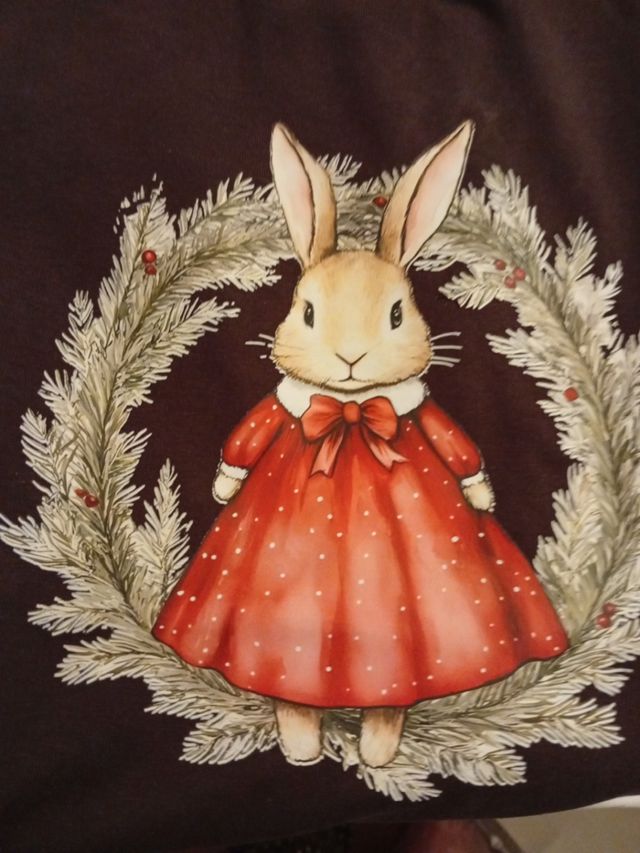 Maglietta coniglio natalizio