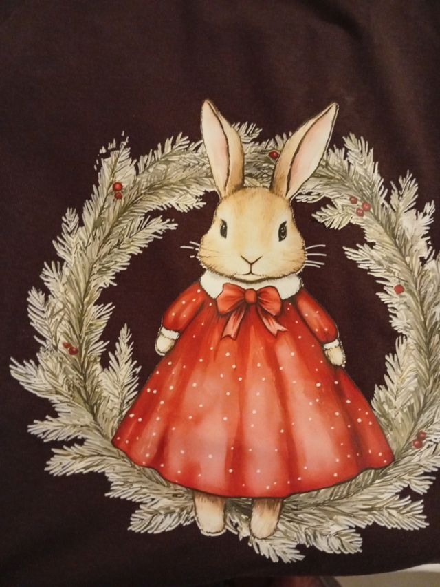 Maglietta coniglio natalizio
