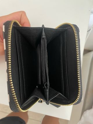 Cartera topos blanco-negro