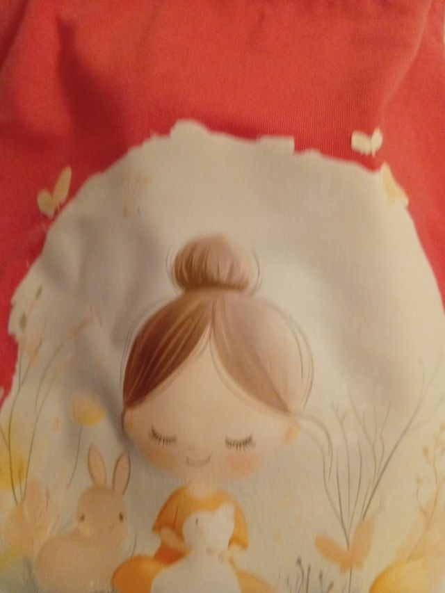 Maglietta bimba romantica rossa