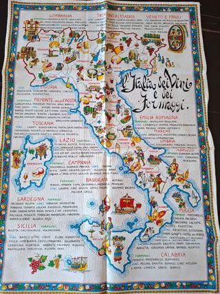 Tovaglia Italia vini & formaggi