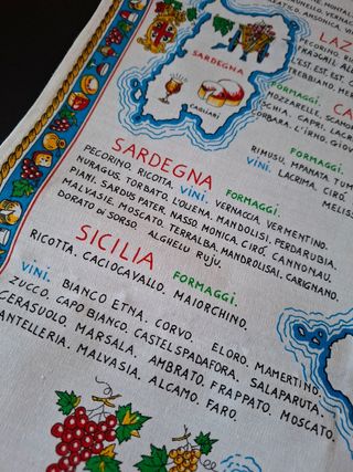Tovaglia Italia vini & formaggi