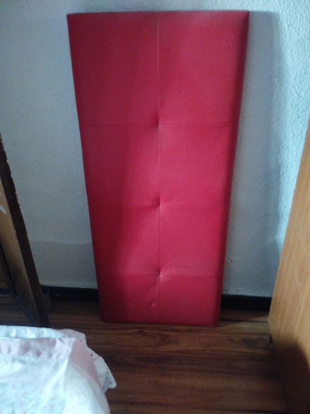 Cabecero cama rojo - Piel sintética