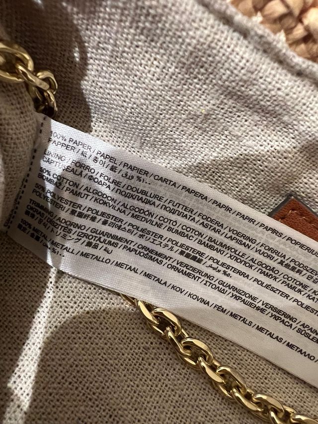 Bolso MANGO -  Fibras naturales beige