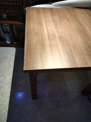 Mesa madera salón - marrón extensible de 90 a 180 