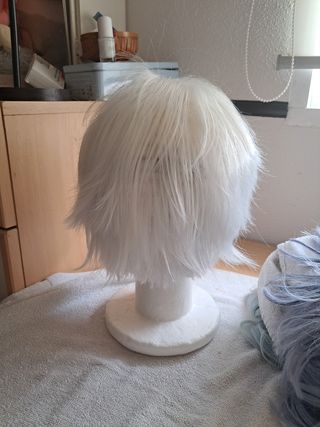 Peluca blanca corta - Pelo sintético