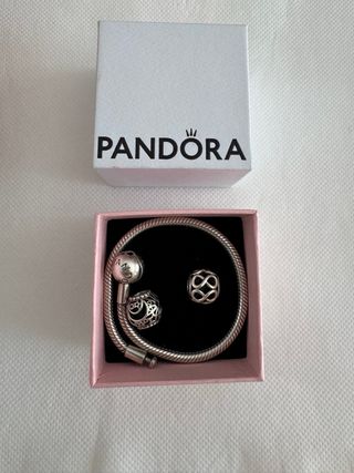 Pulsera Pandora serpiente + charms
