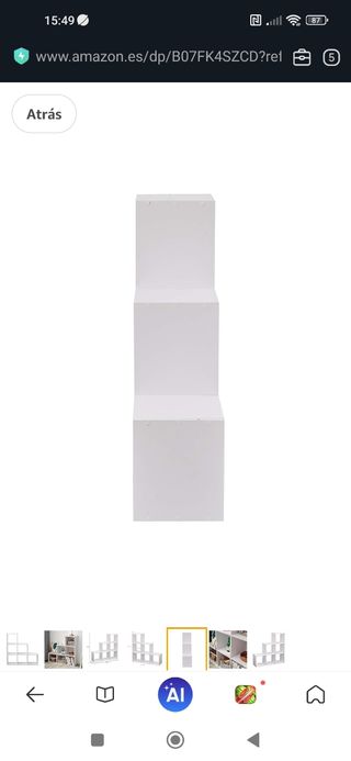 Estantería blanca - Librería de madera Nueva