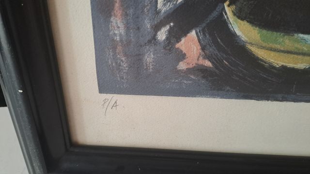 Litografía Manuel Pujol: Pez & Silla