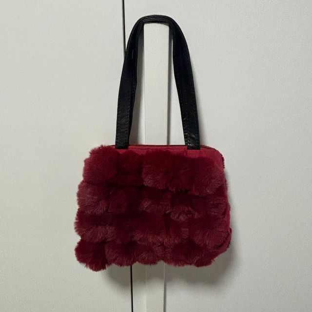 Mini borsa a pelo rosso
