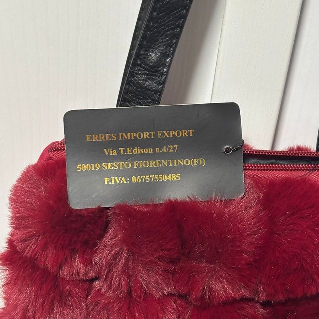 Mini borsa a pelo rosso