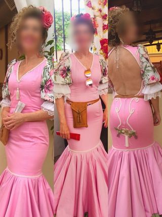 Vestido Flamenco Rosa Talla 38