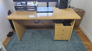 Mesa Escritorio madera + cajonera