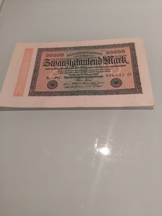 Billete 20000 marcos alemanes (1923)